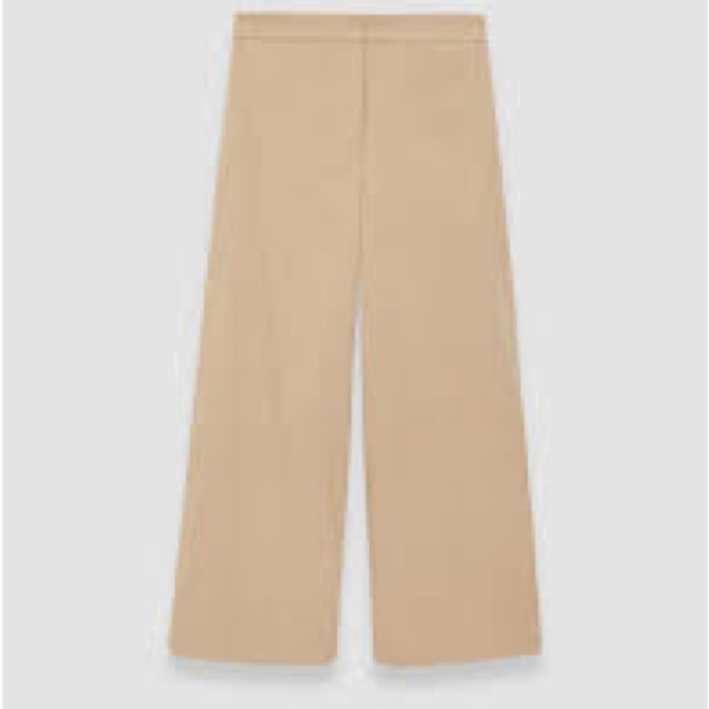 Joseph Temple Wide Leg Trousers in sesame Cream Tan Size 40